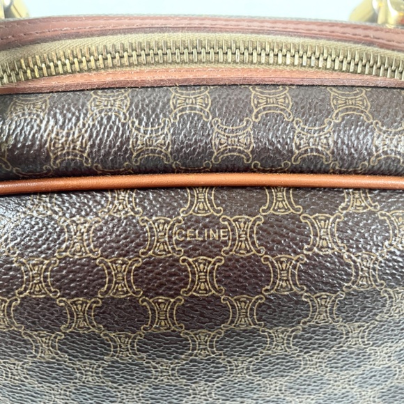 CELINE PARIS STUNNING VTG Macadam Brown Dome Satchel MC99/1 GUC W/COA - Picture 15 of 16